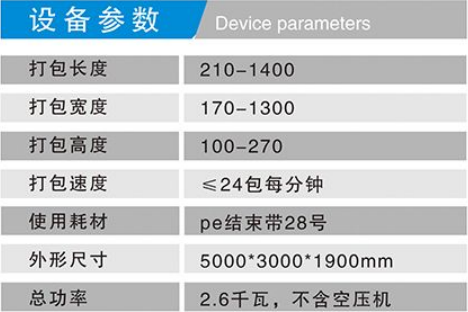 HX-1400*1300全自動紙箱打捆機(jī)參數(shù)